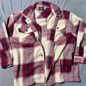 Red and Cream Plaid Jacket